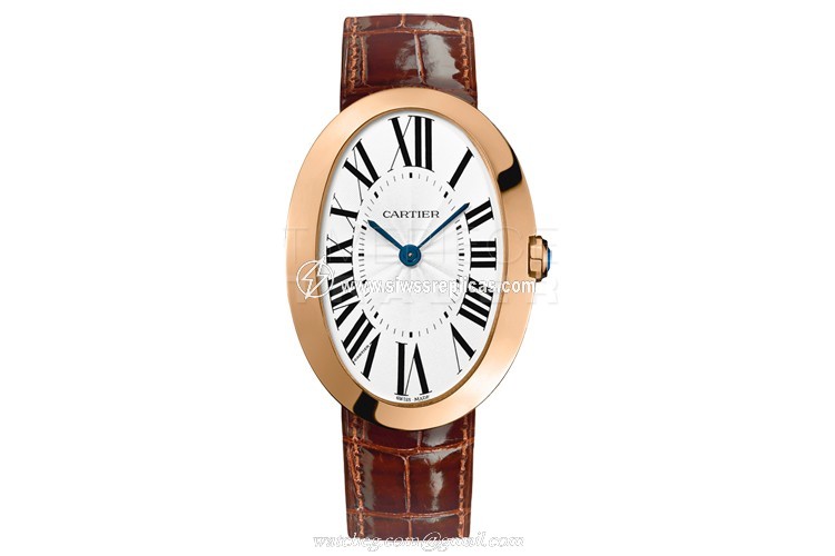 Cartier Baignoire w8000002 18k Pink Gold Case Manual Wind
