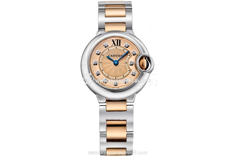Cartier Ballon Bleu we902052 Stainless Steel & Rose Gold Quartz