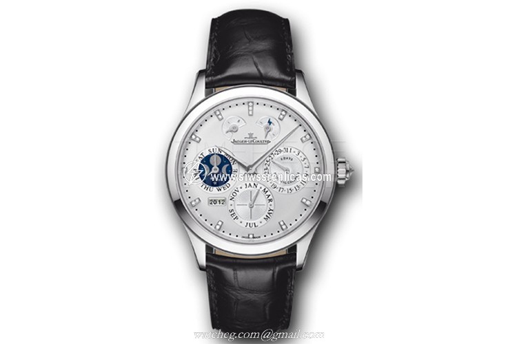 Jaeger LeCoultre Master Eight Days Perpetual Q1613401 18k White Gold Manual Wind