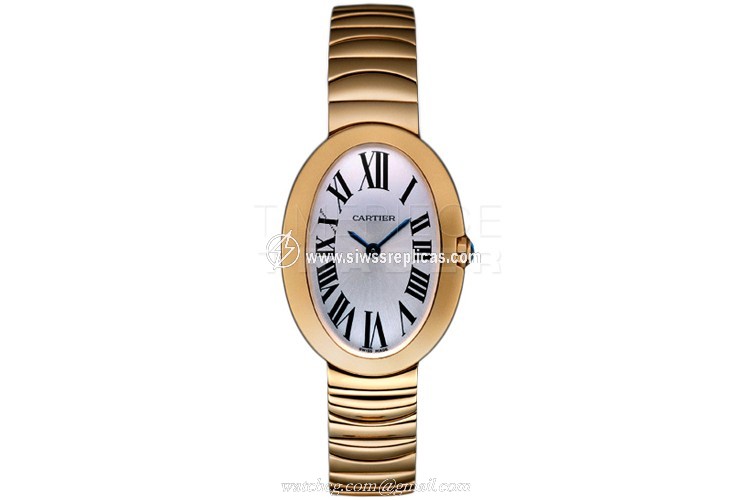Cartier Baignoire w8000007 18k Rose Gold Quartz