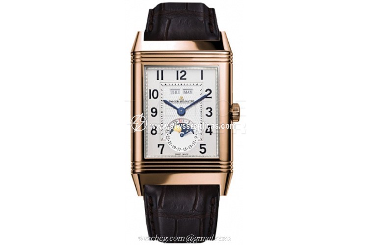 Jaeger LeCoultre Grande Reverso Calendar Q3752525 18k Rose Gold Manual Wind 