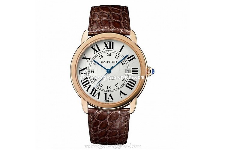Cartier Ronde Solo w2rn0008 18kt Rose Gold Automatic 