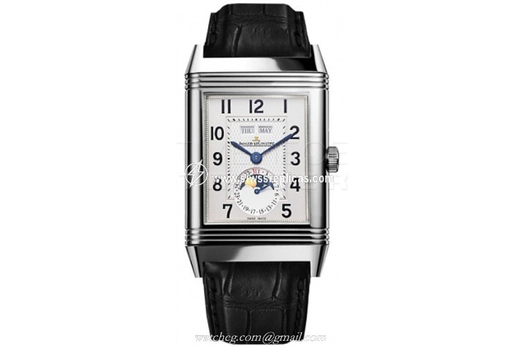 Jaeger LeCoultre Grande Reverso Calendar Q3758420 Stainless Steel Manual Wind. 