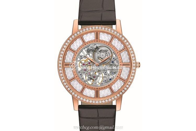 Jaeger LeCoultre Master Ultra Thin Squelette Q1342501 18k Rose Gold Manual Wind
