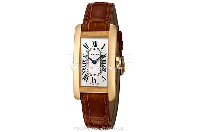 Cartier Tank Americain w2601556 18kt Yellow Gold Quartz