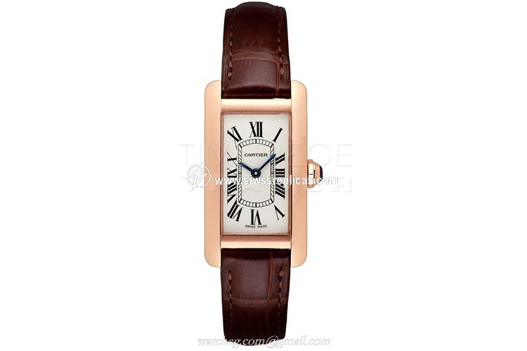 Cartier Tank Americaine w2607456 18kt Rose Gold Quartz 