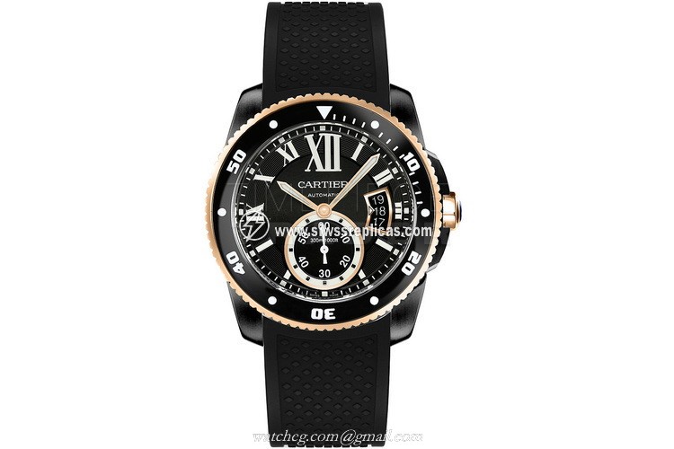 Cartier Calibre de Cartier w7100055 Stainless Steel & Rose Gold Automatic 