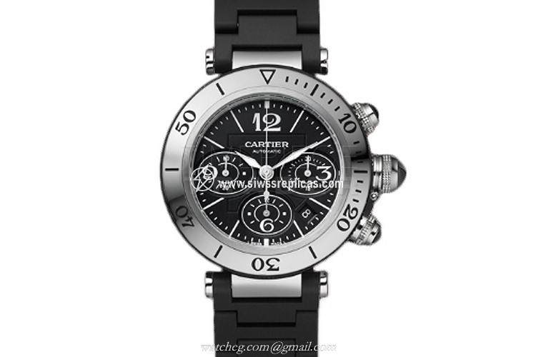 Cartier Pasha Seatimer Chronograph W31088u2 Stainless Steel Automatic Chronograph