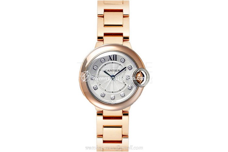 Cartier Ballon Bleu wjbb0016 18kt Rose Gold Quartz 