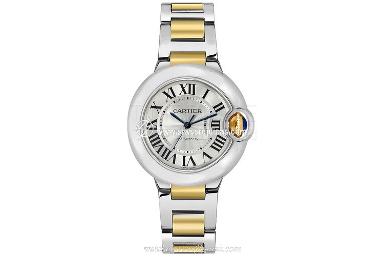 Cartier Ballon Bleu w2bb0002 Stainless Steel & Yellow Gold Automatic