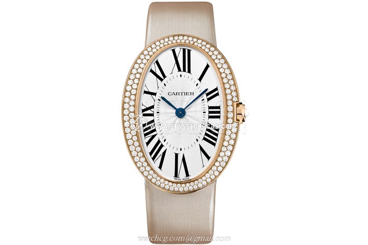 Cartier Baignoire wb520005 18k Rose Gold Case Manual Wind