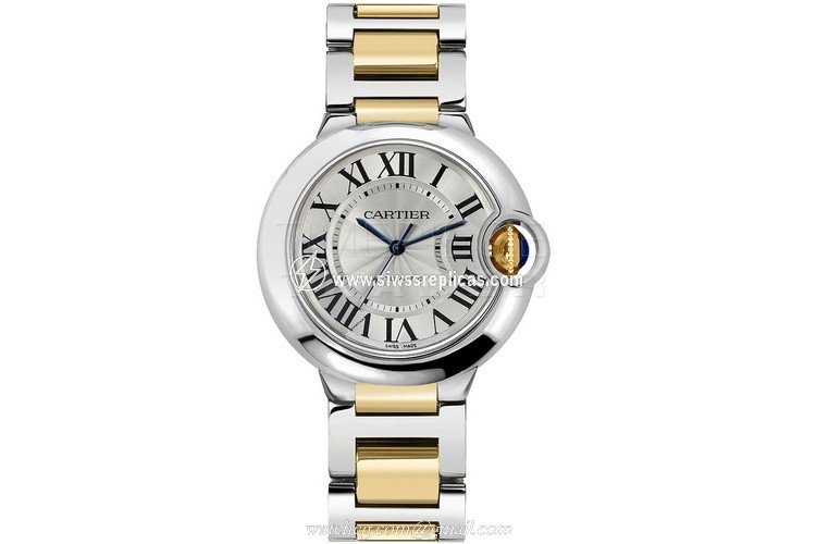 Cartier Ballon Bleu w2bb0012 Stainless Steel & Yellow Gold Automatic 