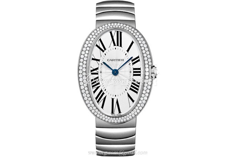 Cartier Baignoire wb520010 18k White Gold Manual Wind