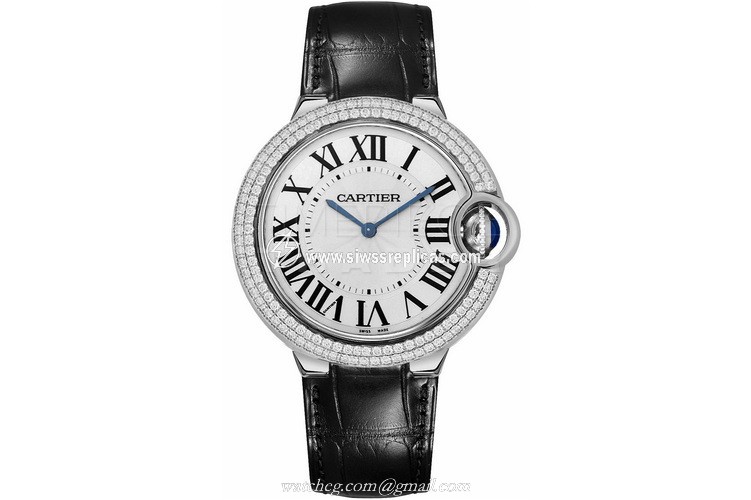 Cartier Ballon Bleu we902056 18kt White Gold Manual Wind
