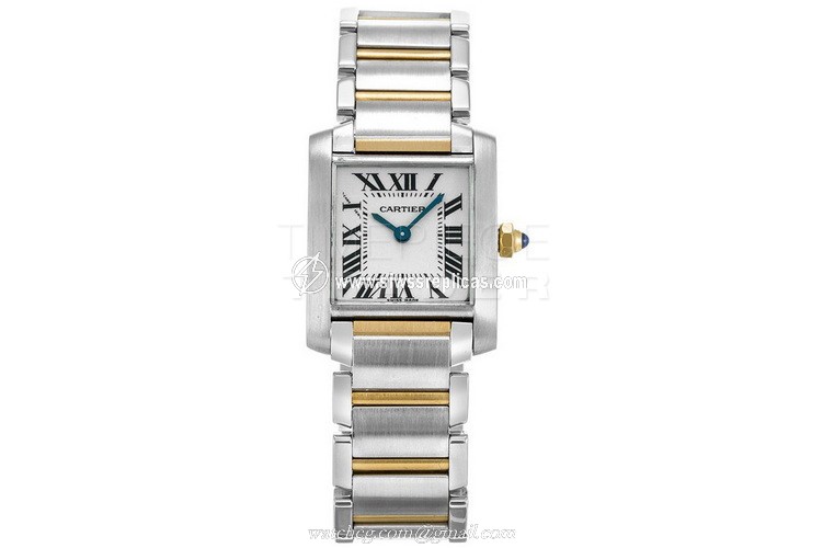 Cartier Tank Francaise w51007q4 Stainless Steel & Yellow Gold Quartz 