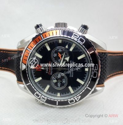 Omega Seamaster 600 Black Rubber Orange Watch Japan Quartz