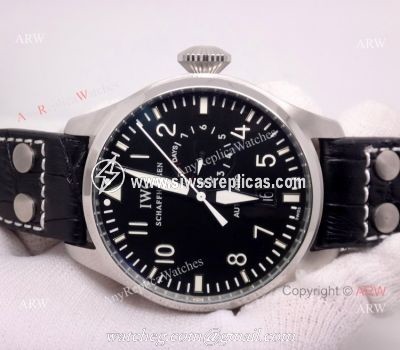 IWC Big Pilot Automatic Replica Watch SS Black 45mm