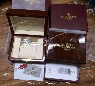 NEW Patek Philippe Box Replica Polished Red Wood Patek Philippe Watch Replica Boxes