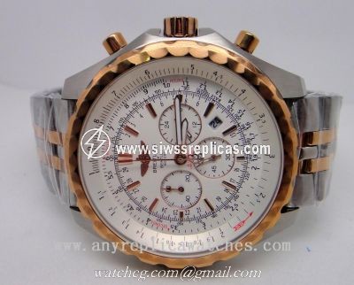 Breitling For Bentley Motors White Face 2-Tone Watch Replica