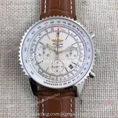 New Copy Breitling Navitimer SS White Chrono Face Watch