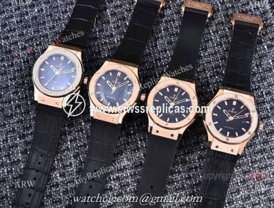 Newest Replica Hublot Classic Fusion Watches Rose Gold 42mm