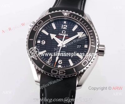 Swiss Grade Omega 007 Replica Seamaster Skyfall SS Black Rubber Strap