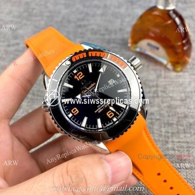 Fake Omega Seamaster Planet Ocean 600m Orange Rubber Strap Watches 42mm