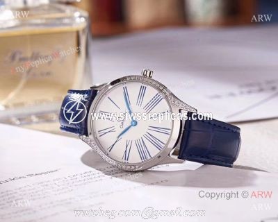 2018 Replica Omega De Ville Tresor White MOP Dial Watch Womens Size