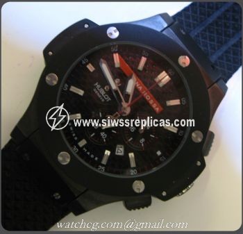 Solid Black Hublot Luna Rossa Replica Watch Chronograph Watch