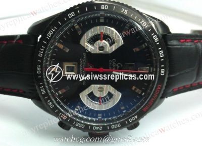 Tag Heuer Carrera Calibre 17 Rs2 All Black Leather Strap Replica Watch