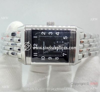 New Copy Jaeger-LeCoultre Reverso Duoface Automatic watch SS Black Dial