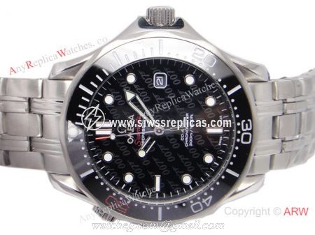Omega Seamaster 300 Replica 007 50th Anniversary Watch Black Ceramic Bezel