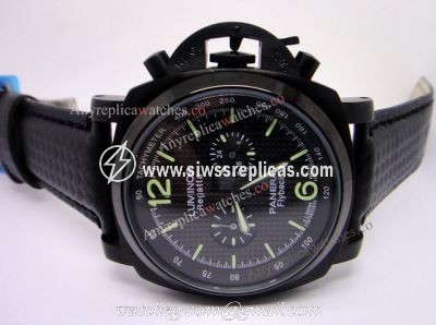 Replica Panerai Regatta Flyback Watch Black Case 44mm