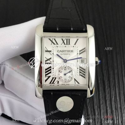 Swiss Grade Replica Cartier Tank Stainless Steel Watch 34mm