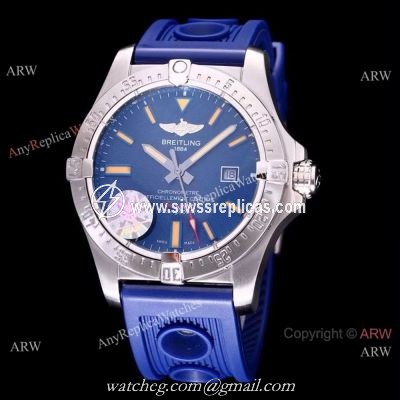 2018 New Breitling Avenger Blackbird Replica Watch  Blue Band w Blue Face