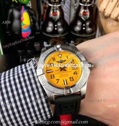 Fake Breitling Avenger II Seawolf Yellow Dial Watch For Sale