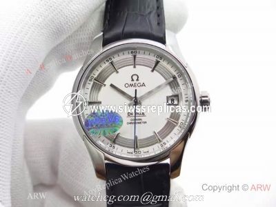 Swiss Omega De Ville Fake Watch Silver Dial 8500 Movement