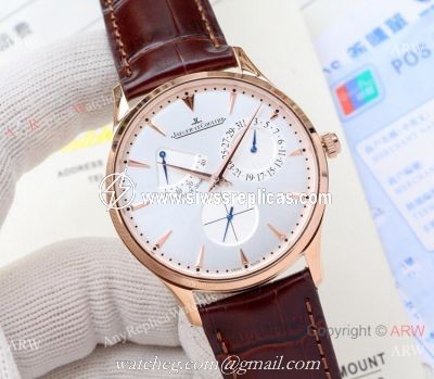 High Quality Jaeger LeCoultre Master Ultra Thin Reserve de Marche Watch Silver Dial
