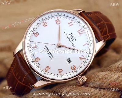 New Replica IWC Portuguese Automatic Rose Gold Mens Watch