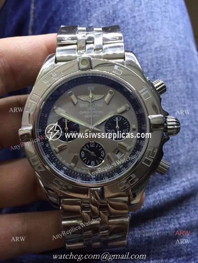 Breitling Chronomat B01 Stainless Steel Replica Watch Gray Dial