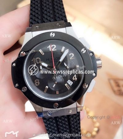 Best Replica Hublot Big Bang Tutti Frutti Chronograph Watch SS Black Bezel