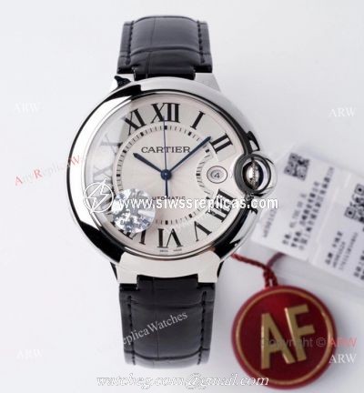 1-1 Best Edition AF Factory Ballon Bleu Cartier Leather Strap Watch 42mm