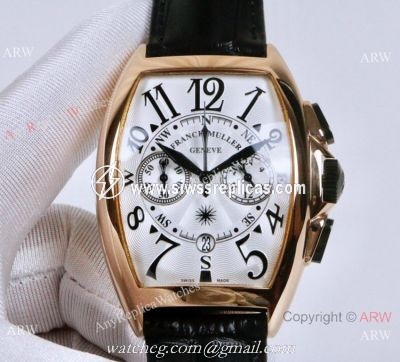Franck Muller Mariner Rose Gold White Chronograph Dial Watch Buy Replica