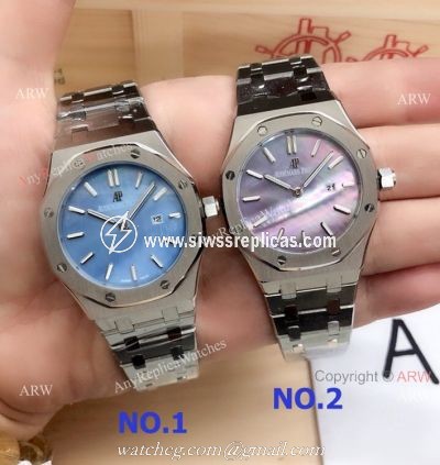 Copy Audemars Piguet Royal Oak 33mm Lady Watch Stainless Steel MOP Dial
