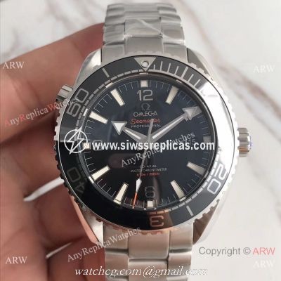 AAA Swiss Replica Omega Seamaster Planet Ocean 600m 8900 Watch SS Black Bezel