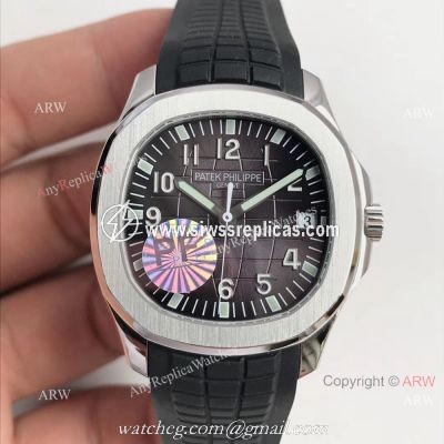 Copy Swiss Cal 324 Patek Philippe Aquanaut Grey Dial Watch