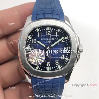 Fake Patek Philippe Aquanaut Swiss Cal324 Watch Blue Dial