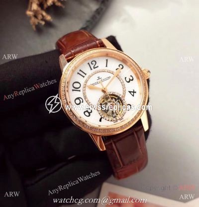 New Copy Jaeger-LeCoultre Tourbillon Lady watches Rose Gold Diamonds