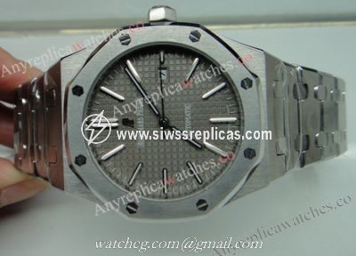 Stainless Steel Grey Dial 41mm Royal Oak Replica Audemars Piguet Watches For Sale