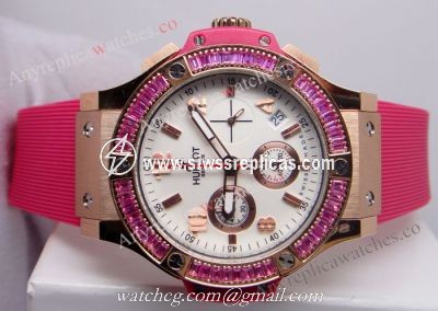 Replica Hublot Big Bang Pink Diamond Watch For Ladies